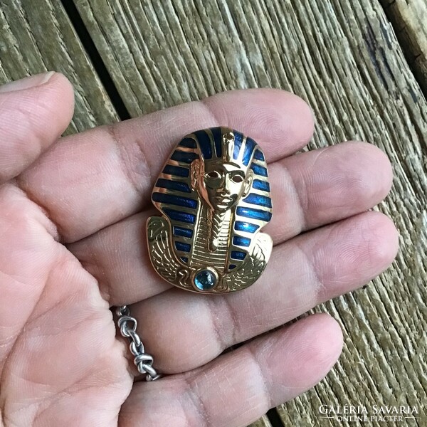 Old gilded Tutankhamun brooch