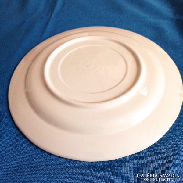 Signed English? Earthenware cake serving bowl, diameter 29 cm