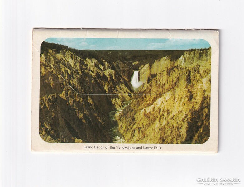 Üdvözlő Yellowstone nemzeti park boríték-képeslap (2 oldalas leporelló)
