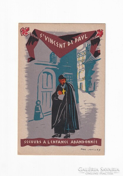Artist postcard paul lavalley 1940-1944 (saint vincent) postman
