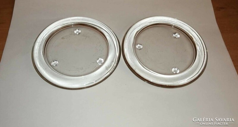 Glass coaster, coaster in pair - diameter 11 cm (b)