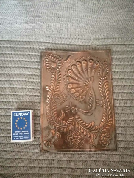 Copper plate wall picture Hungarian ornaments, like Hungarian folk tales (a6)