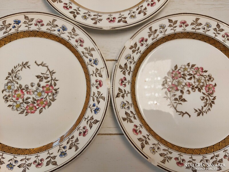 Antique English-style faience dessert set