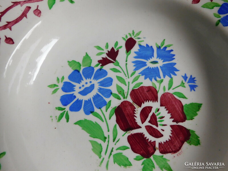 Wilhelmsburg antique hardware plate with cornflower decoration