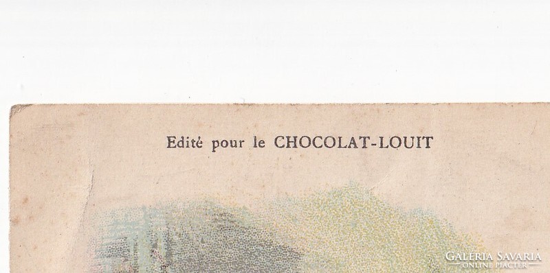 LOUIT-csokoládé reklám képeslap (Chaumont) postatiszta