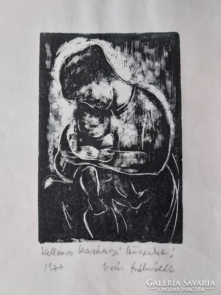 Iván solid etching Merry Christmas 1977