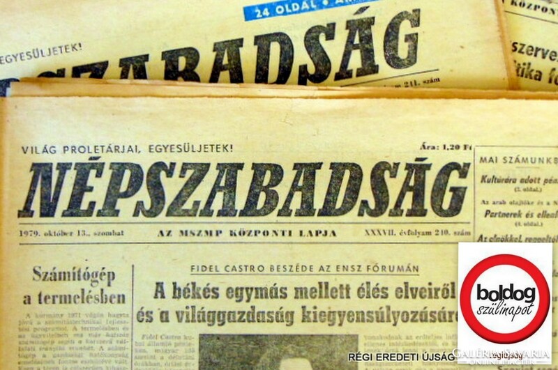 1963 november 30  /  Népszabadság  /  Születésnapra :-) Eredeti, régi ÚJSÁG Ssz.:  25206