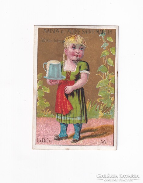 Szent Márton szerzetes háza antik Litho  reklám gyűjtői kártyája