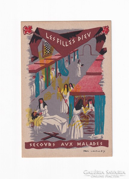 Művészi képeslap Paul Lavalley 1940-1944 (Isten lányai) postatiszta