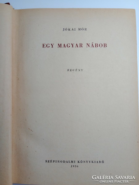 Jókai Mór - Egy magyar nábob 1956