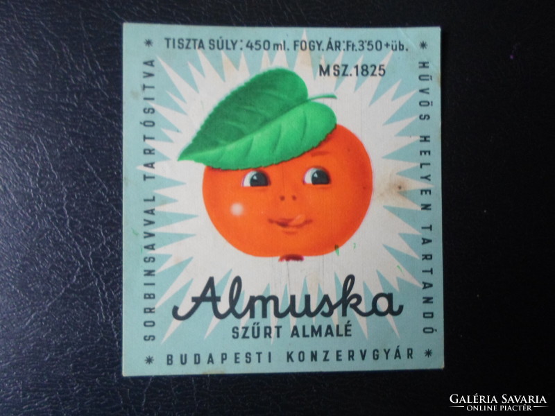 Glass label. Almuska