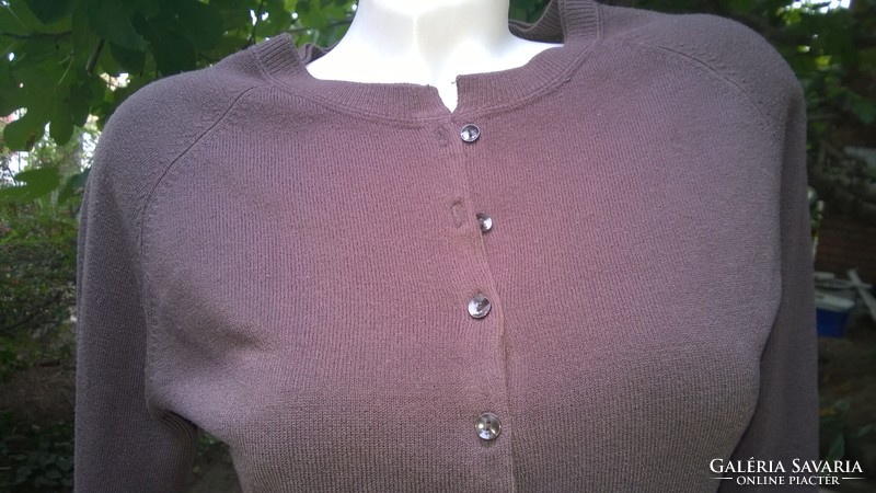 Chocolate brown cardigan-sweater m
