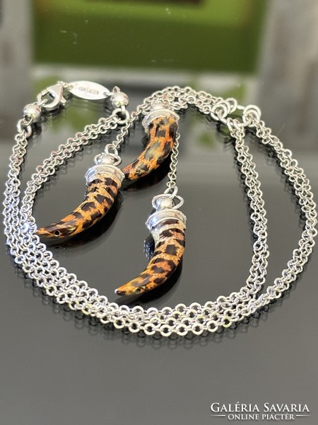 Fabulous morini gioielli double row silver necklace necklaces