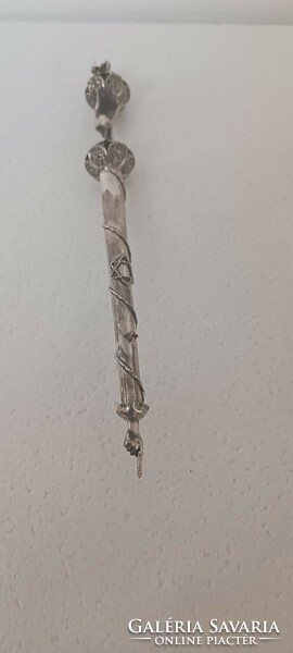 Antique Russian silver judaica large toramutato 84 zolotnik