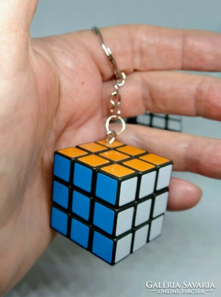 Keychain with rubik's cube