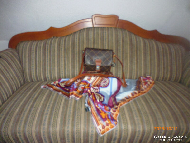 Salamander women's canvas / genuine leather bag / sling bag.