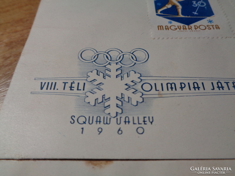 VIII. Téli Olimpia   SQUAW- Valley  1960 .  2 db első napi bélyeg ..