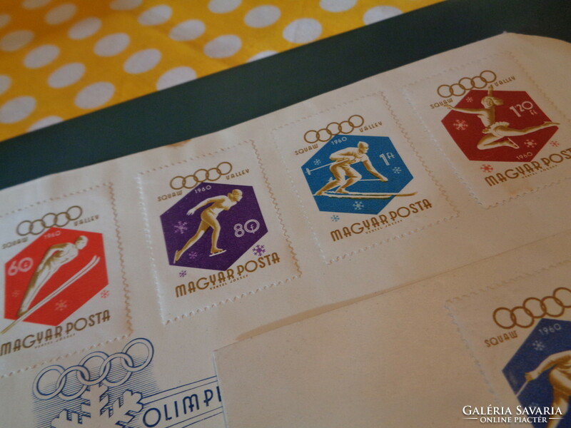 VIII. Téli Olimpia   SQUAW- Valley  1960 .  2 db első napi bélyeg ..