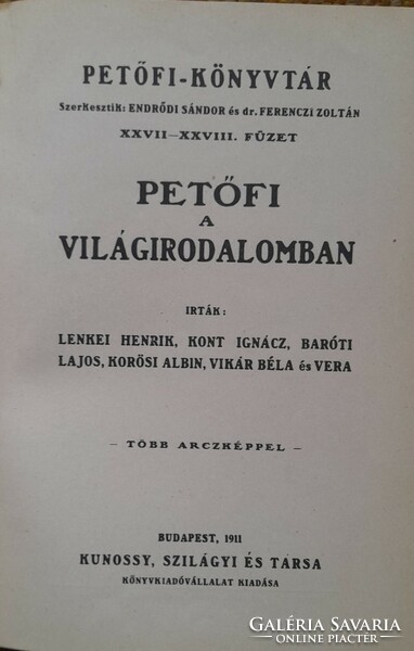 Petőfi a világirodalomban XXVII-XXVIII. fűzet