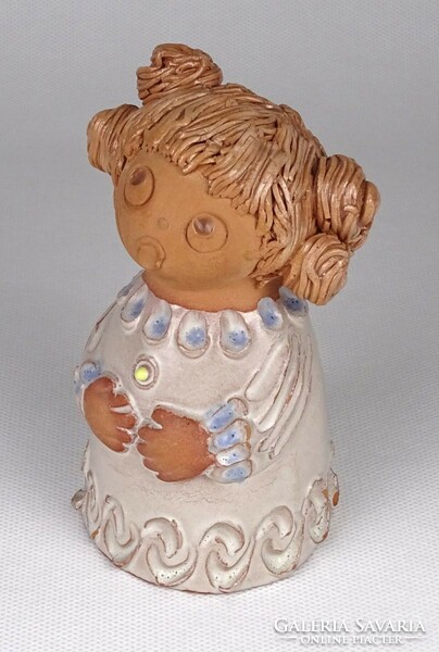 1O957 St. Katalin Antalfin : singing girl ceramic figurine 11.5 Cm