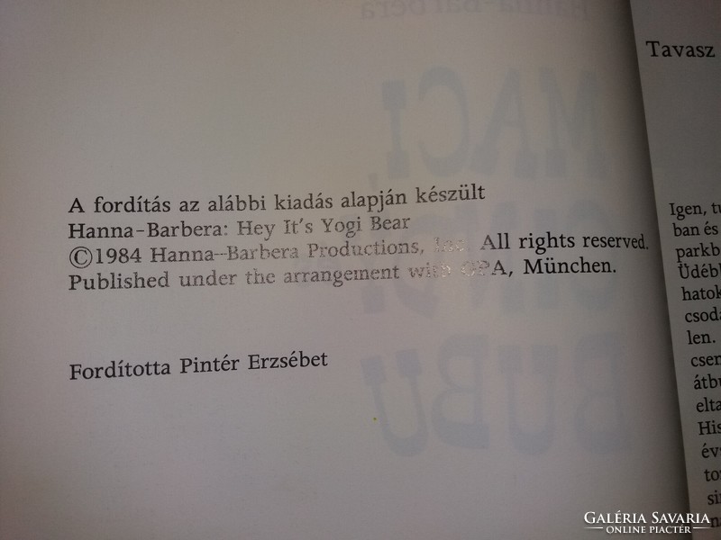 1986 William Hanna-Joseph Barbera :Maci Cindy és Bubu - MACI LACI képes mesekönyv képek szerint MÓRA