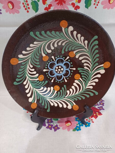 Folk art wall plate