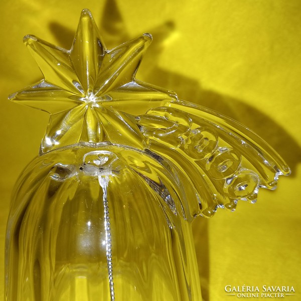 Bell-shaped, lead crystal, Christmas bell. Original German lead crystal.