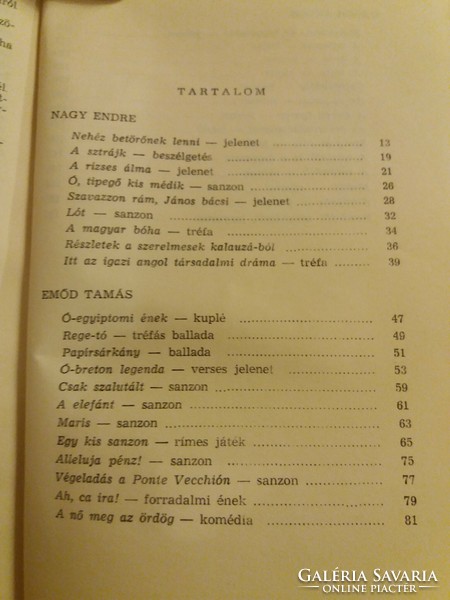 1960. Nagy Endre - Az 50 éves magyar kabaré I. kötet képek szerint Táncsics