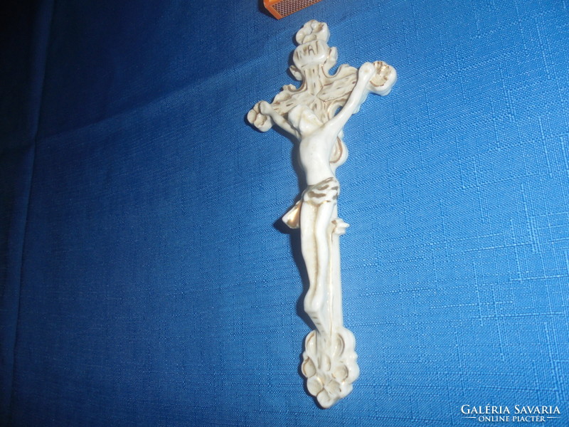 Antik porcelán Jézus Krisztus szobor, falidísz - sorszámozott