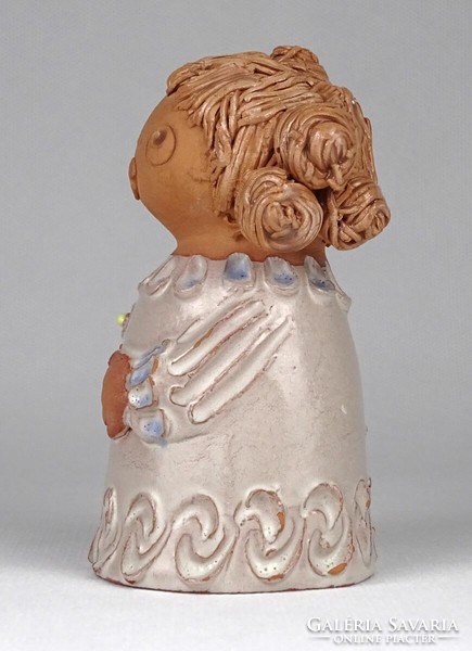 1O957 St. Katalin Antalfin : singing girl ceramic figurine 11.5 Cm