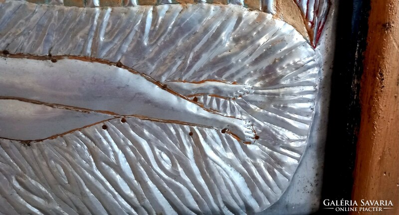 Szecessziós relief plaque kép  Venusz  és angyal. Alkudható!