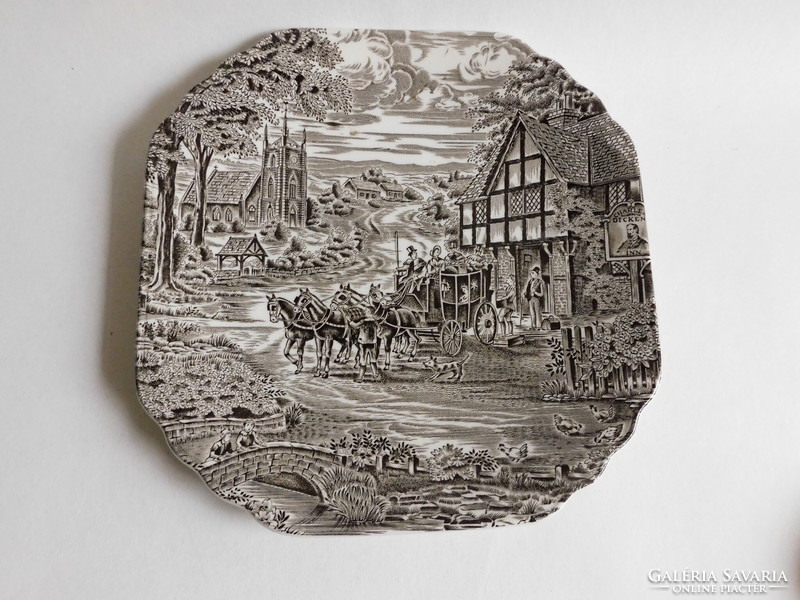 Furnivals Dickens Coaching Days szögéetes tányér 19.5 cm