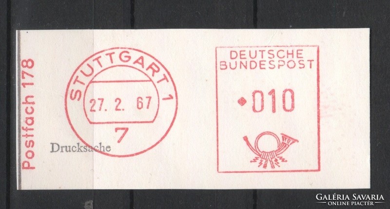 Machine wage exemption on cut-off 0027 (bundes) Stuttgart 1 1967