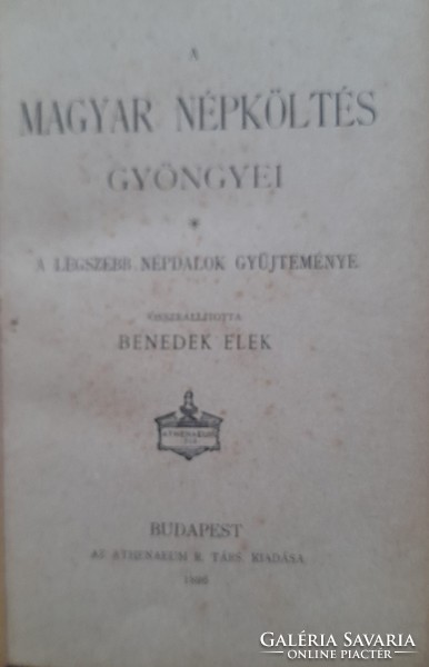Benedek elek: pearls of Hungarian folk poetry