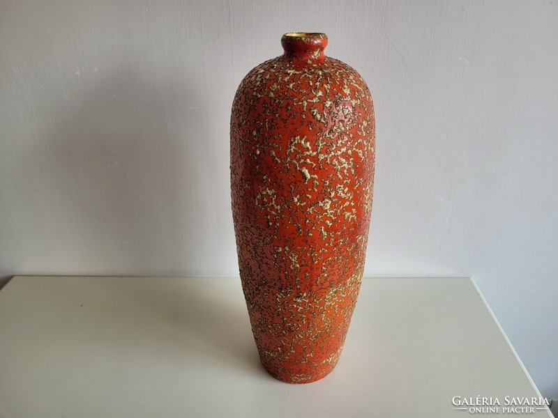Retro hatalmas 56,5 cm padlóváza mid century nagy méretű kerámia váza