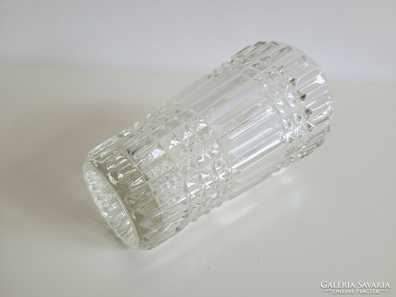 Old art deco crystal glass vase vintage vase