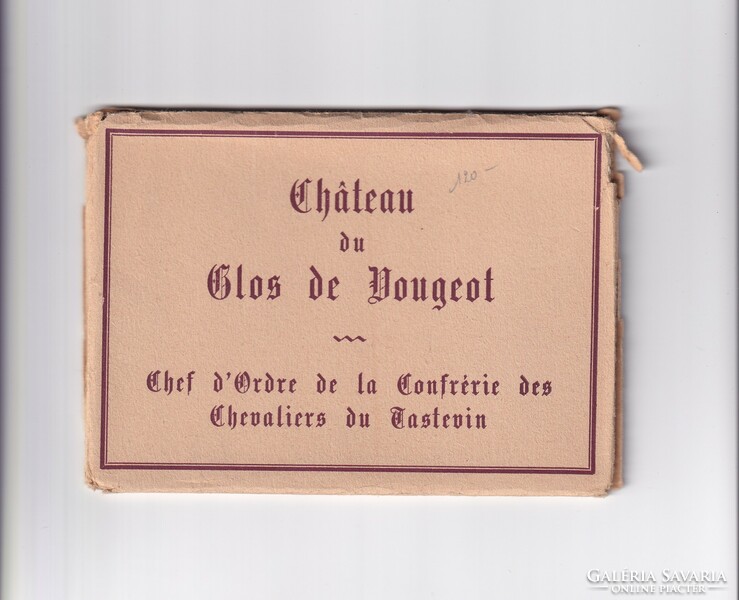 Üdvözlő boríték-képeslap  Clos de Vougeot kastélyról (2 oldalas leporelló) postatiszta