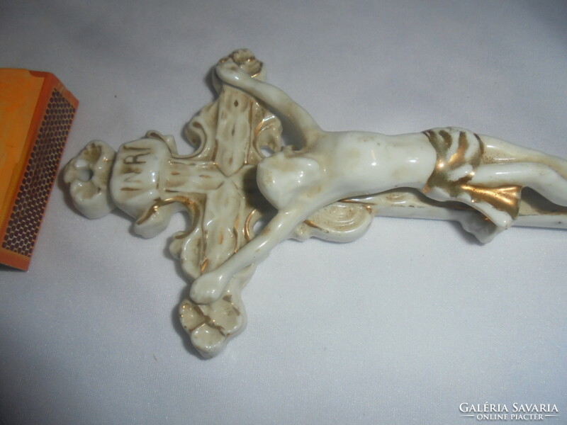 Antik porcelán Jézus Krisztus szobor, falidísz - sorszámozott