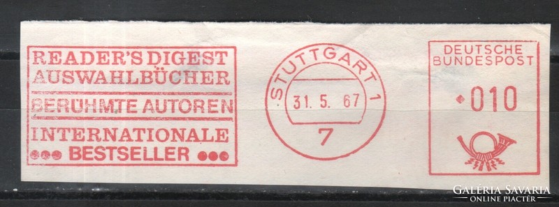 Gépi bérmentesítés kivágáson  0032 (Bundes) Stutgart 1      1967