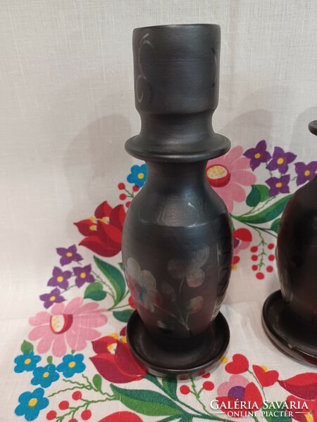 Pair of Karda ceramic candle holders