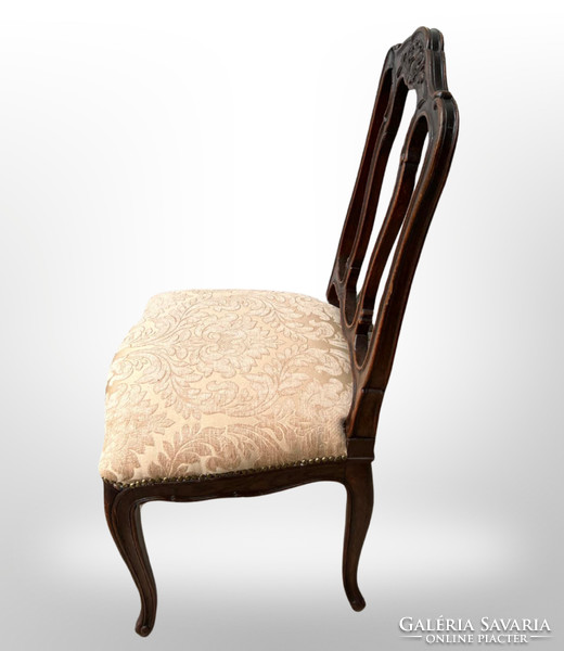 6 db restaurált antik kárpitozott támlás szék