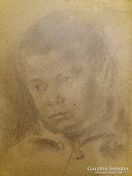 Szignós grafika gyermek fiú portré jó kezű mestertől A/ 4 - 30 x 21 cm képek szerint 4