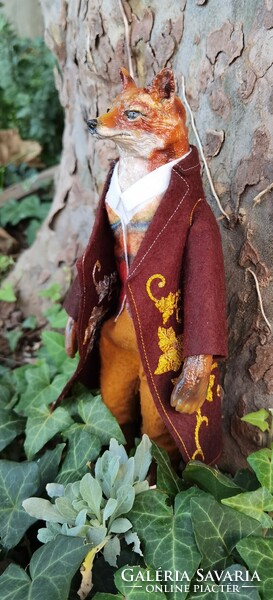 Fox puppet figure - autumn/winter fantasy 28 cm