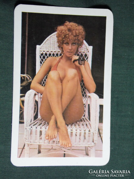 Kártyanaptár, Centrum Áruház, ruházat,divat, erotikus női modell, 1977
