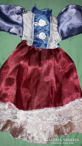 Régi selyem babaruha HÓFEHÉRKE kb. 40 - 45 centis babákhoz a ruha 32 cm a képek szerint