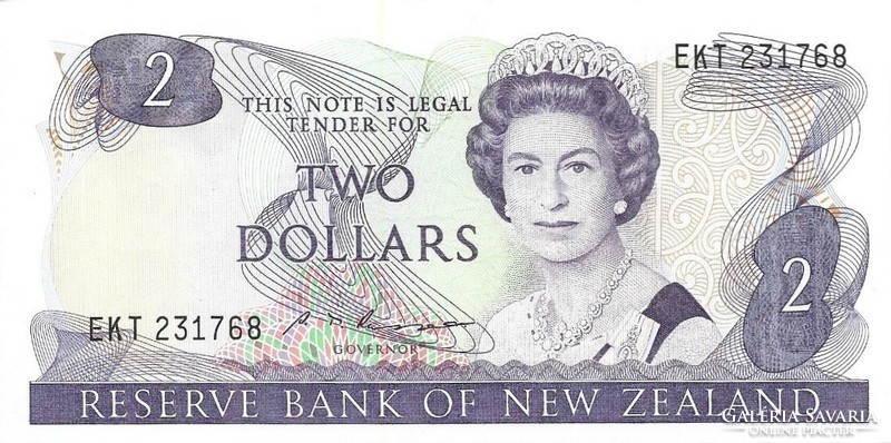 2 Dollars 1985 New Zealand unc