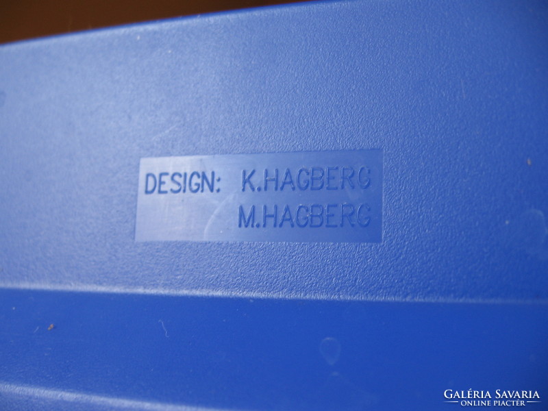 Retro blue and white ikea tray slugis k&l hagberg design