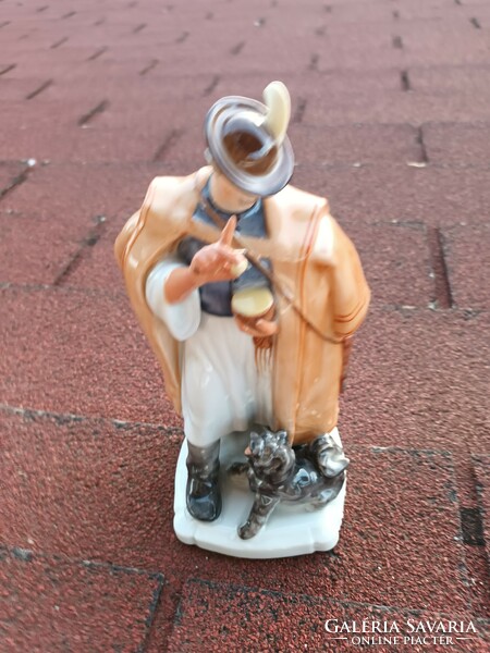 Herendi - Kutyáját etető juhász - Ritka figura