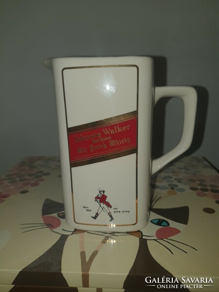 Vtg johnny walker red label scotch whiskey jug, decanter