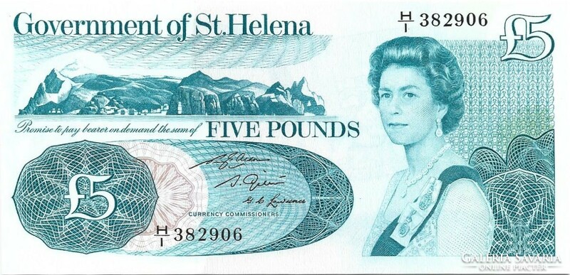 5 pounds pound pounds 1981 szent ilona st. Helena unc